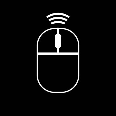 Bilgisayar kablosuz fare simgesi.