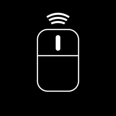 Bilgisayar kablosuz fare simgesi.