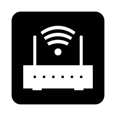 Yönlendirici simgesi siyah üzerine.