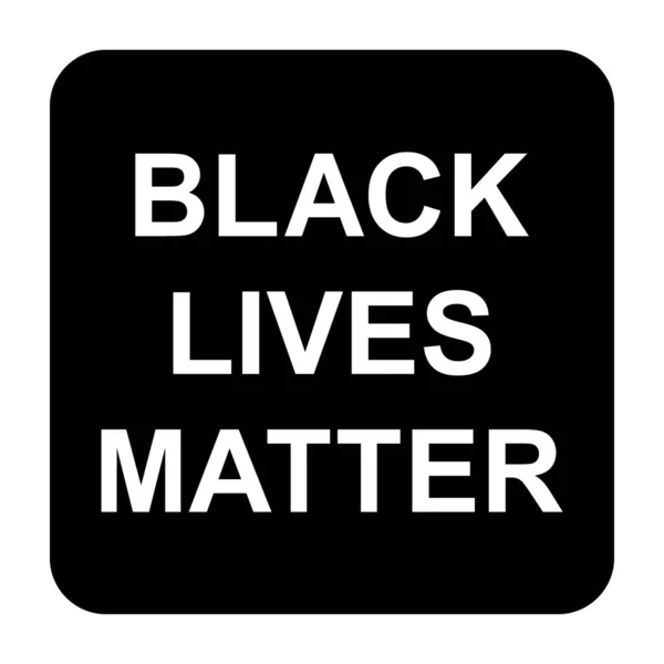 Black Lives Matter Icono Blanco Ilustración Vectorial — Vector de stock