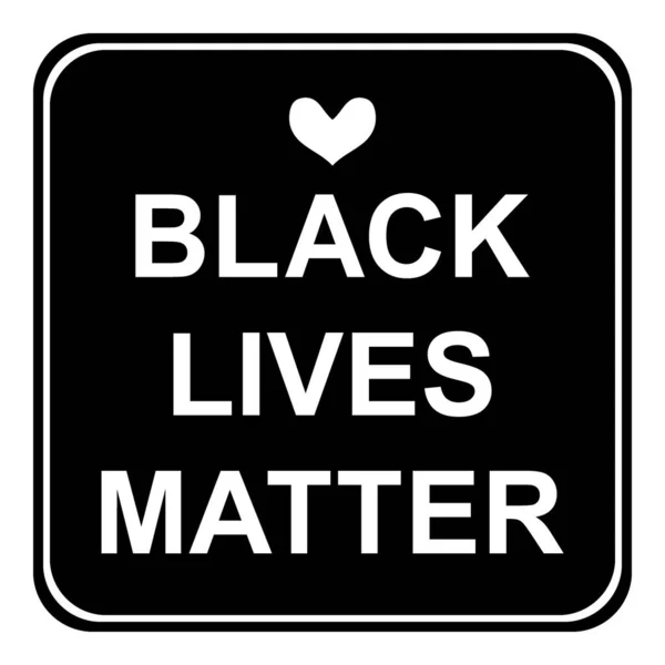 Black Lives Matter Icona Sul Bianco Illustrazione Vettoriale — Vettoriale Stock