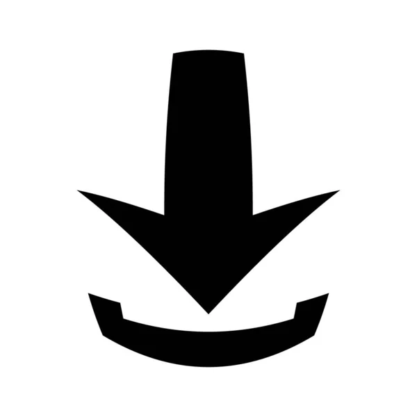 Pfeil Download Symbol Auf Weißem Hintergrund Illustration — Stockfoto