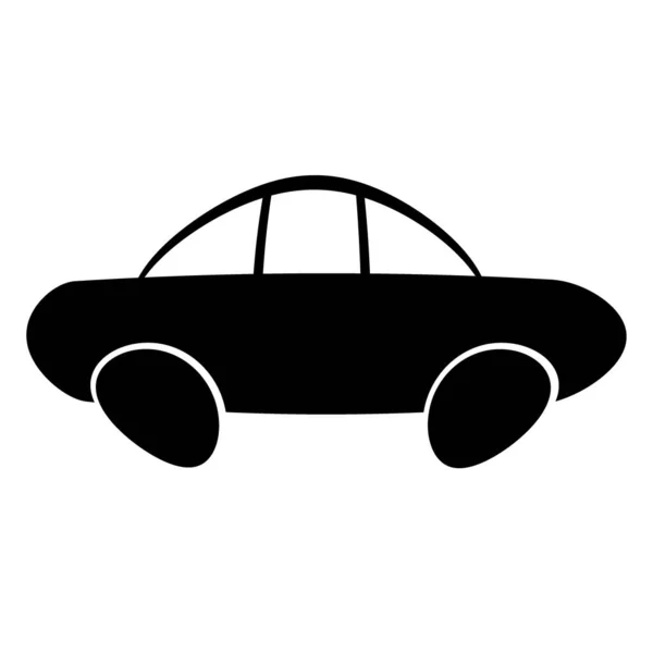 Ikona Symbolu Samochodu Białym Tle Ilustracja — Zdjęcie stockowe