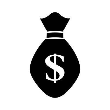 Beyaz arka planda para sembolü simgesi. Görüntü.