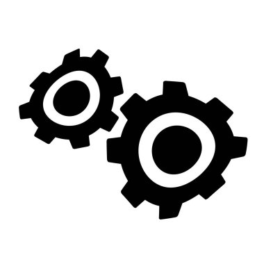 Beyaz arkaplanda ayar simgesi simgesi. Görüntü.