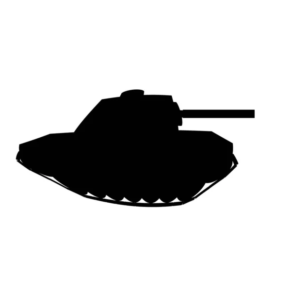 Panzer Symbool Pictogram Witte Achtergrond Illustratie — Stockfoto