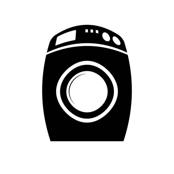 白色背景上的洗衣机符号图标 说明1 — 图库照片