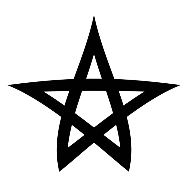 Pentagram Symbool Pictogram Witte Achtergrond Illustratie — Stockfoto