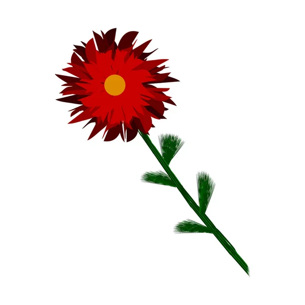 Blume Symbol Auf Weißem Hintergrund Vektorillustration — Stockvektor