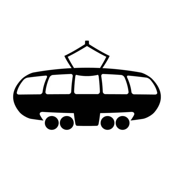 Straßenbahn Symbol Auf Weißem Hintergrund Illustration — Stockfoto