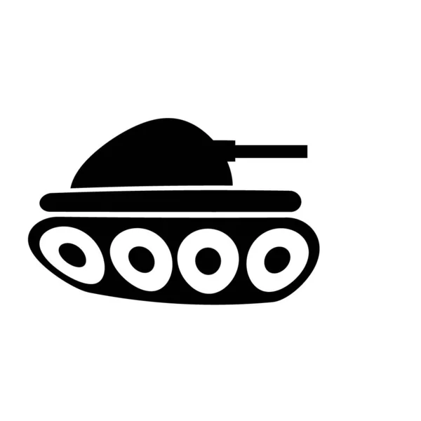 Panzer Symbool Pictogram Witte Achtergrond Illustratie — Stockfoto