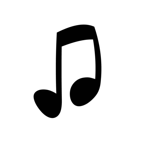 Ikona Symbolu Muzyki Białym Tle Ilustracja — Zdjęcie stockowe