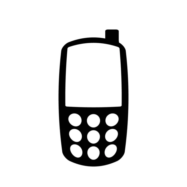 Ícone Símbolo Telefone Fundo Branco Ilustração — Fotografia de Stock
