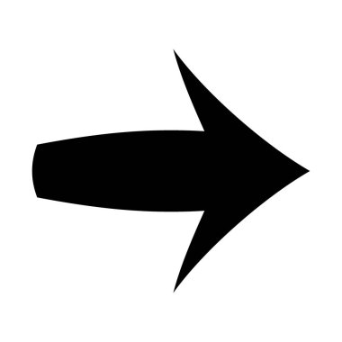 Beyaz arkaplanda ok sembolü simgesi. Görüntü.