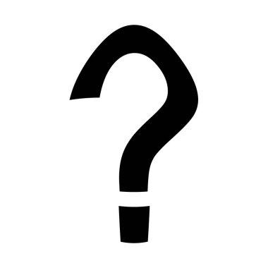 Beyaz arkaplanda soru simgesi simgesi. Görüntü.