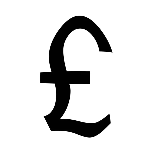 Значок Символа Фунта Белом Фоне Иллюстрация — стоковое фото