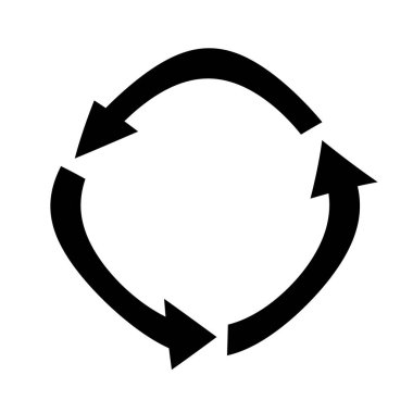 Beyaz arkaplanda ok dairesi simgesi. Görüntü.