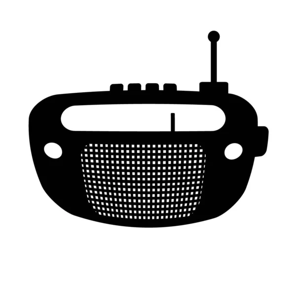 Icona Simbolo Radio Sfondo Bianco Illustrazione — Foto Stock