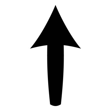 Beyaz arkaplanda düz ok simgesi. Görüntü.