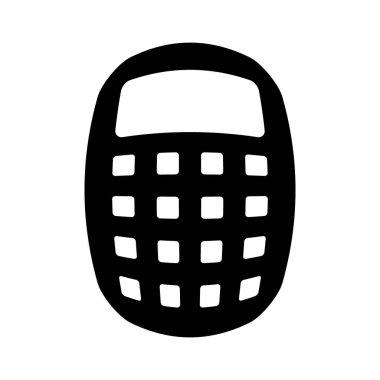 Beyaz arkaplanda hesap makinesi simgesi simgesi. Görüntü.