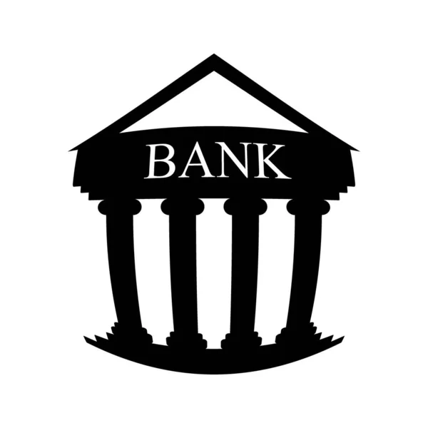 Bank Symbool Pictogram Witte Achtergrond Illustratie — Stockfoto