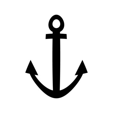 Beyaz arkaplanda çapa sembolü simgesi. Görüntü.