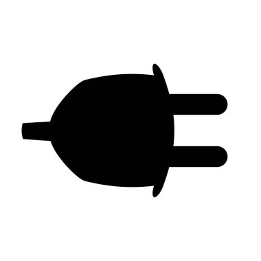 Beyaz arkaplanda güç kablosu sembolü simgesi. Görüntü.