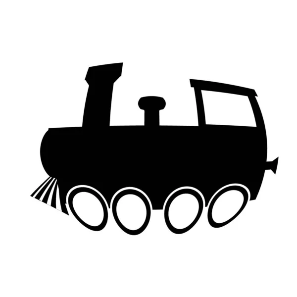 Icona Simbolo Locomotiva Sfondo Bianco Illustrazione — Foto Stock