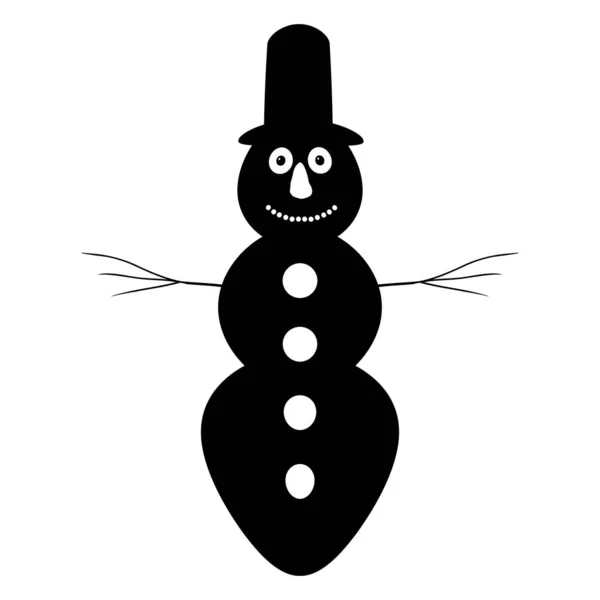 Beyaz Arkaplanda Kardan Adam Sembolü Simgesi Görüntü — Stok fotoğraf