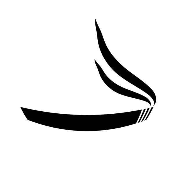 Cigarett Symbol Ikon Vit Bakgrund Illustration — Stockfoto