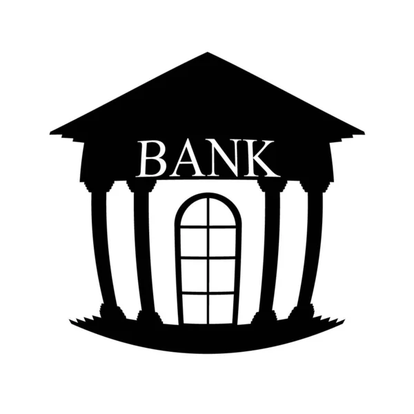 Icono Del Símbolo Del Banco Sobre Fondo Blanco Ilustración — Foto de Stock