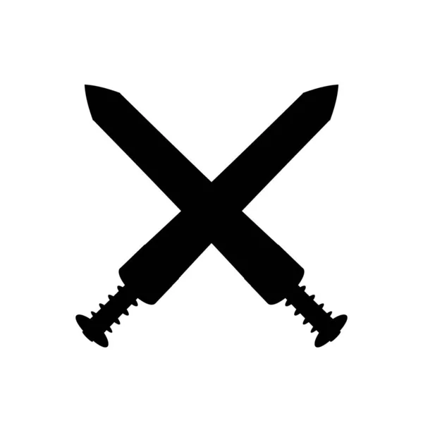 Crossed Gladius Swords Isymbol Icon White Background Illustration — Stock Photo, Image