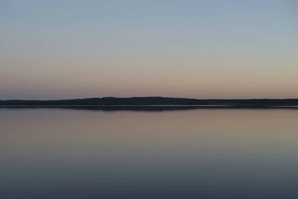 Озеро Закате Лета Керельянский Перешеек Россия — стоковое фото
