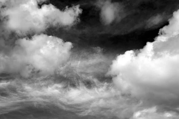 Cielo Nubes Puede Utilizar Como Fondo Blanco Negro — Foto de Stock