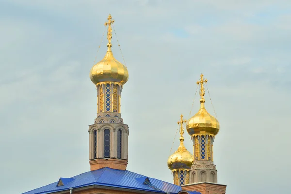 Cúpulas Igreja Intercessão Virgem Santa Nos Arredores São Petersburgo Rússia — Fotografia de Stock