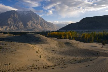 Kum skardu çöl. Kuzey bölgesinde Pakistan