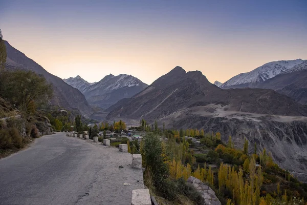 Otoño Hunza Valley Zona Norte Pakistán — Foto de Stock