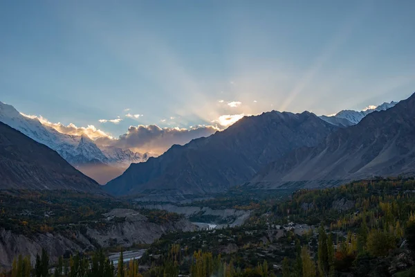 Outono Hunza Valley Área Norte Paquistão — Fotografia de Stock
