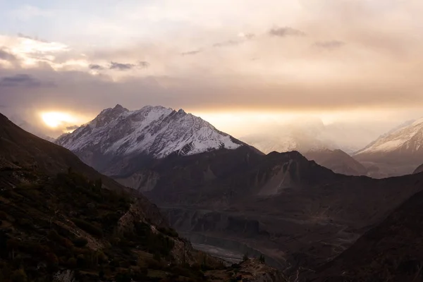 Jesień Doliny Hunza Obszar Północny Pakistan — Zdjęcie stockowe