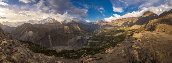 Jesień Doliny Hunza Obszar Północny Pakistan — Zdjęcie stockowe