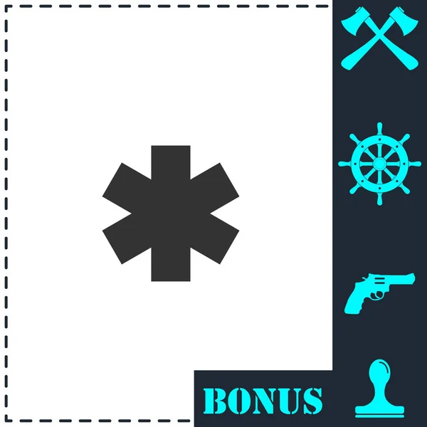 Medisch Icoon Plat Eenvoudige Vector Symbool Bonus Pictogram — Stockvector