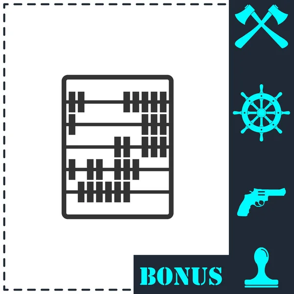 Abacus Icoon Plat Eenvoudige Vector Symbool Bonus Pictogram — Stockvector