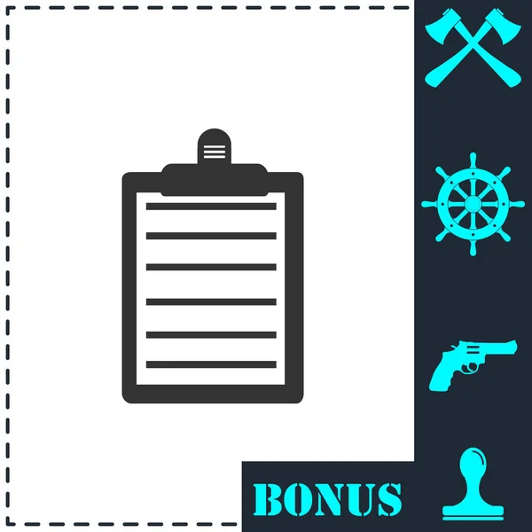 Contract Icoon Plat Eenvoudige Vector Symbool Bonus Pictogram — Stockvector