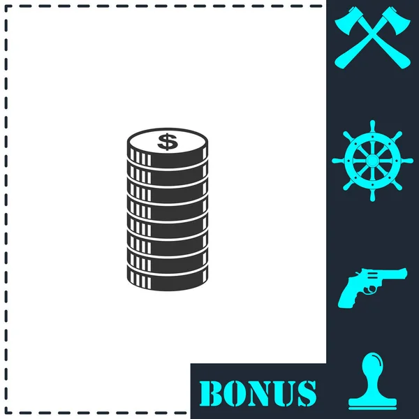 Ikona Centu Plochá Jednoduchý Symbol Vektoru Bonusová Ikona — Stockový vektor