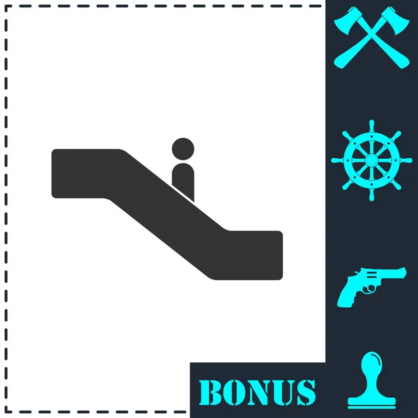 Rolltreppen Symbol Flach Einfaches Vektor Symbol Und Bonus Symbol — Stockvektor
