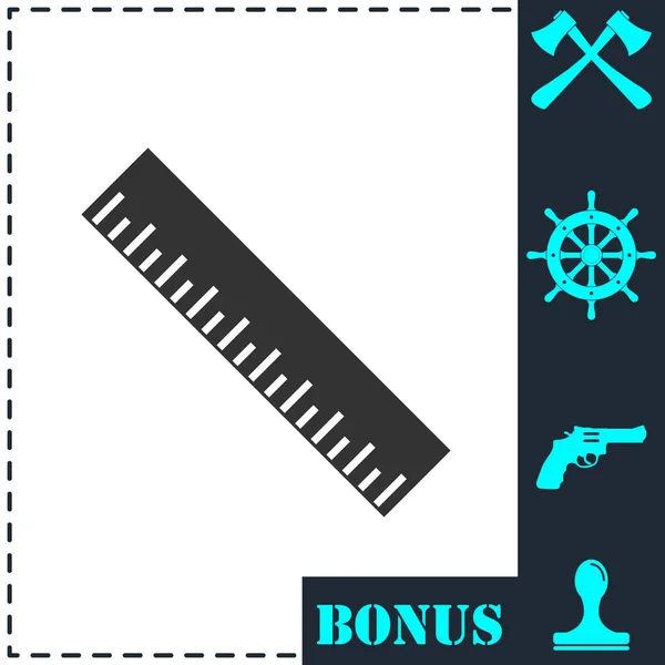 Herrscher Symbol Flach Einfaches Vektor Symbol Und Bonus Symbol — Stockvektor