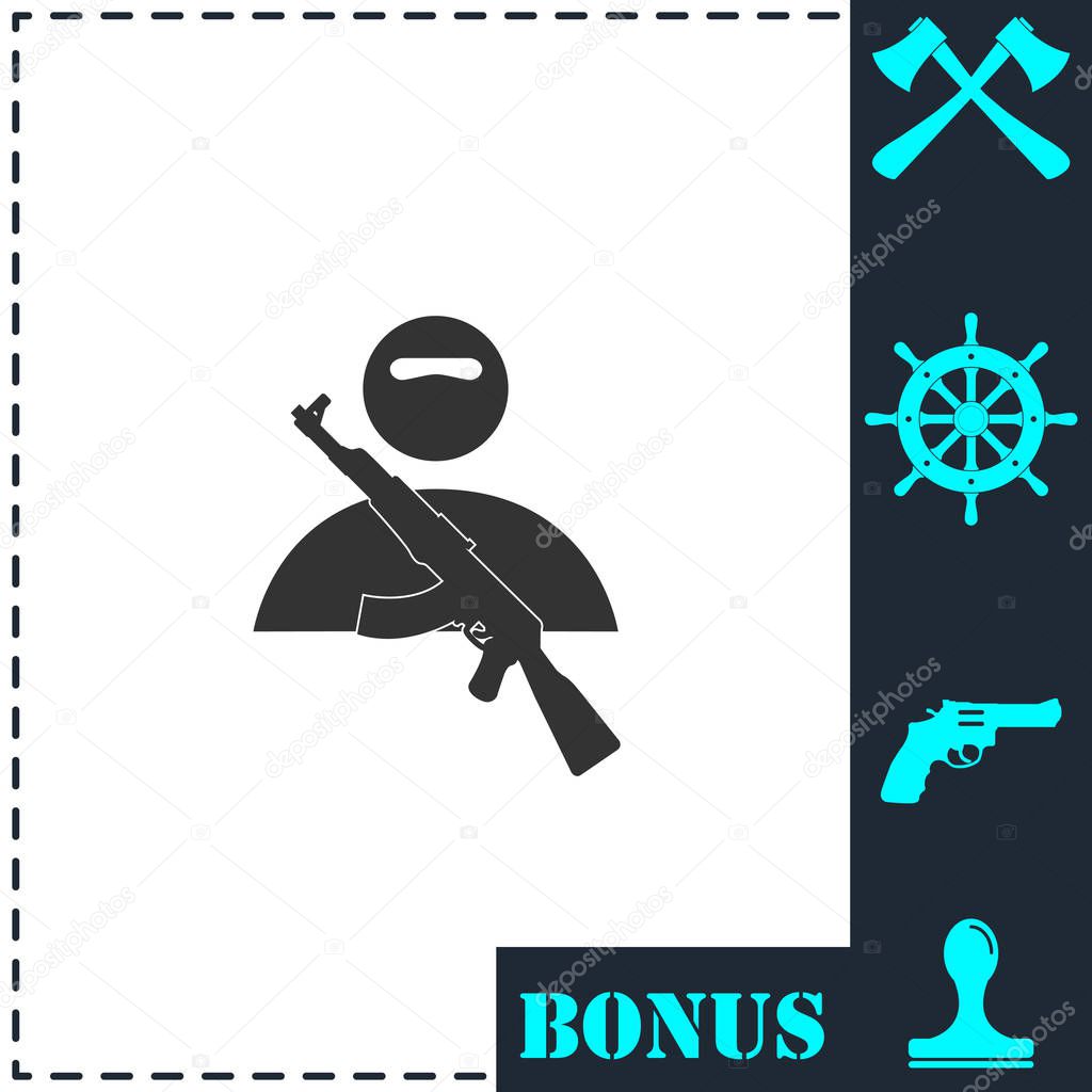 Raider icon flat
