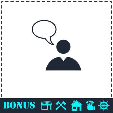 İletişim simgesi düz