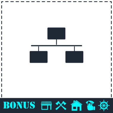 Akış çizelgesi simgesi düz