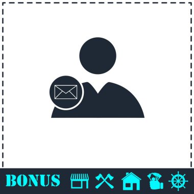 Kullanıcı posta simgesini düz